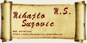 Mihajlo Suzović vizit kartica